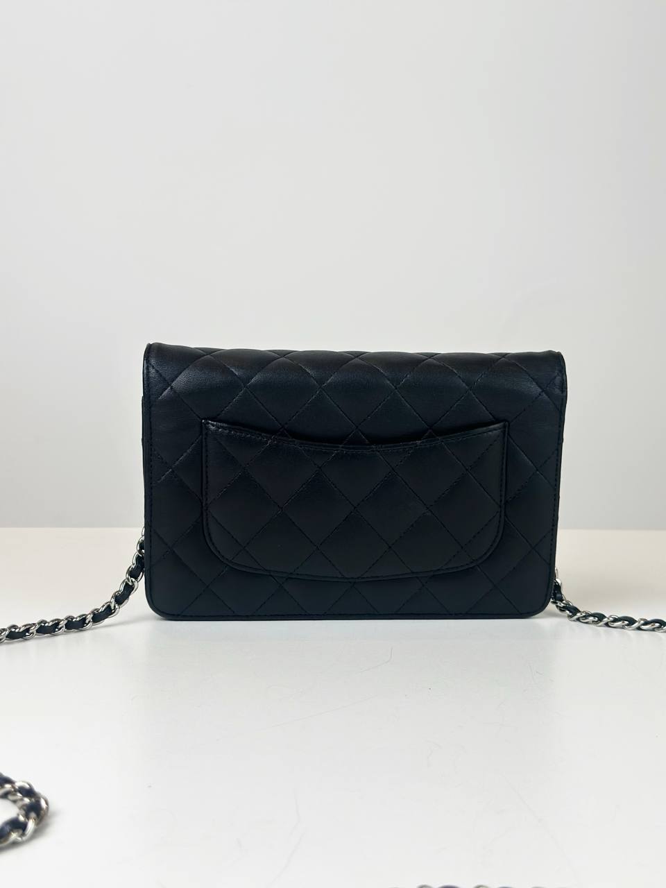 CHANEL CLASSIC BLACK WALLET ON CHAIN SHW