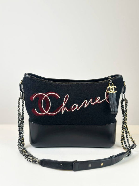 CHANEL GABRIELLE PARIS-HAMBURG EMBROIDERED MEDIUM SHOULDER BAG