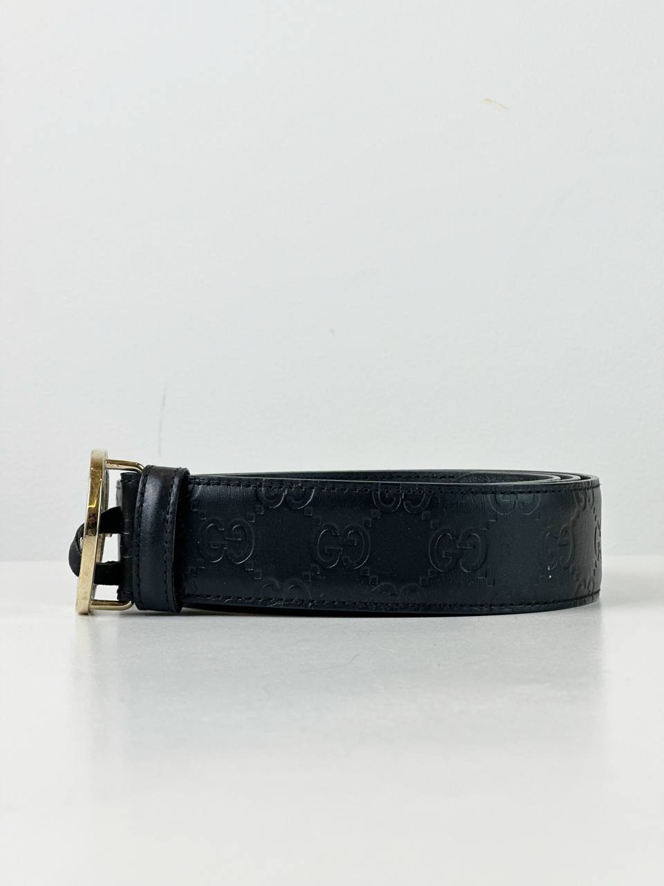 GUCCI GUCCISSIMA INTERLOCKING BLACK BELT