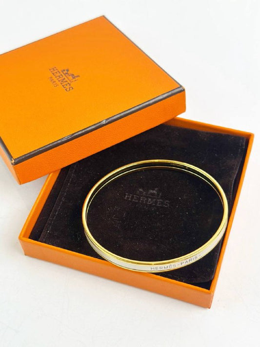 HERMES UNI WHITE BANGLE