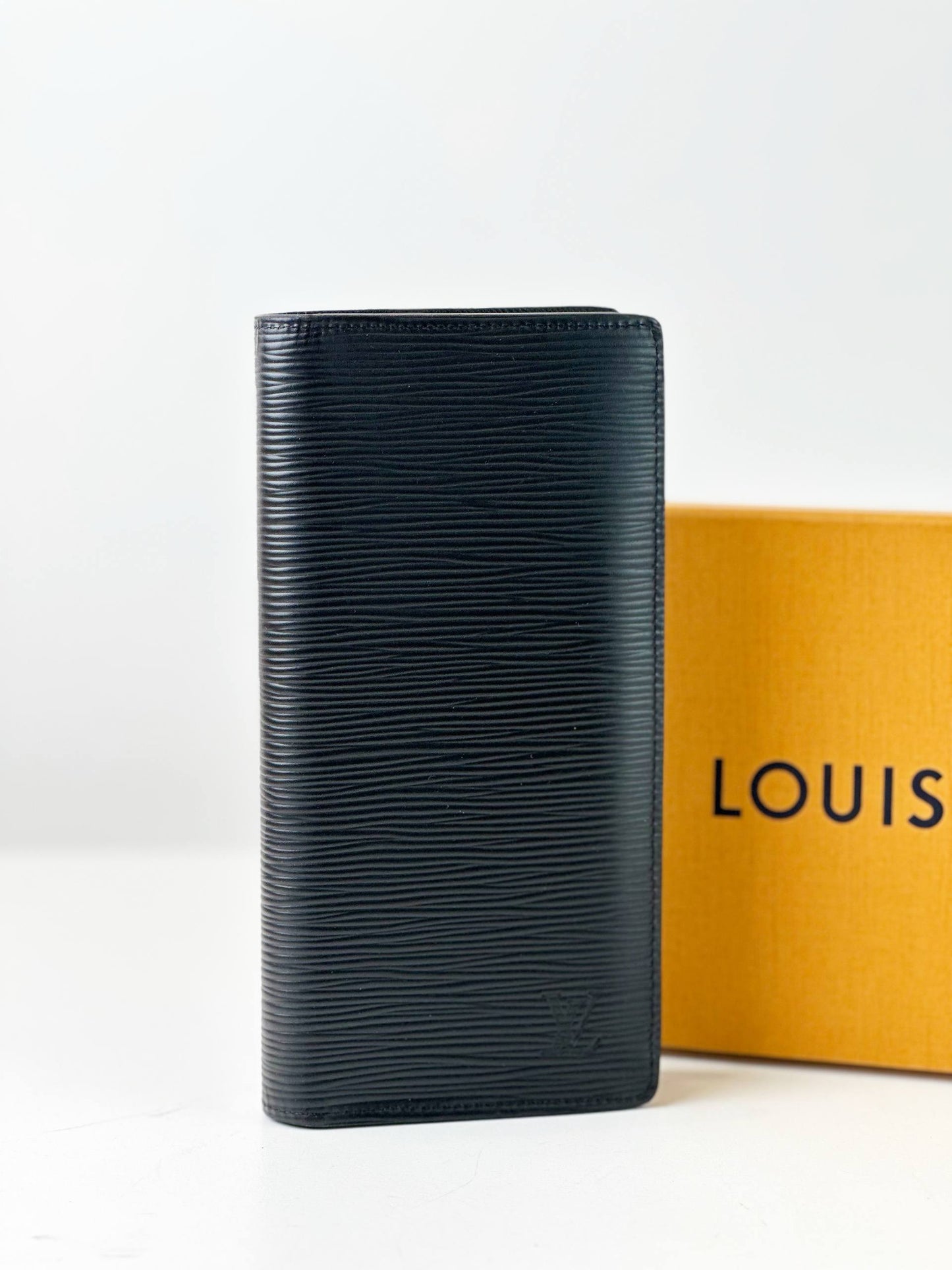 LOUIS VUITTON BRAZZA BLACK EPI LEATHER WALLET