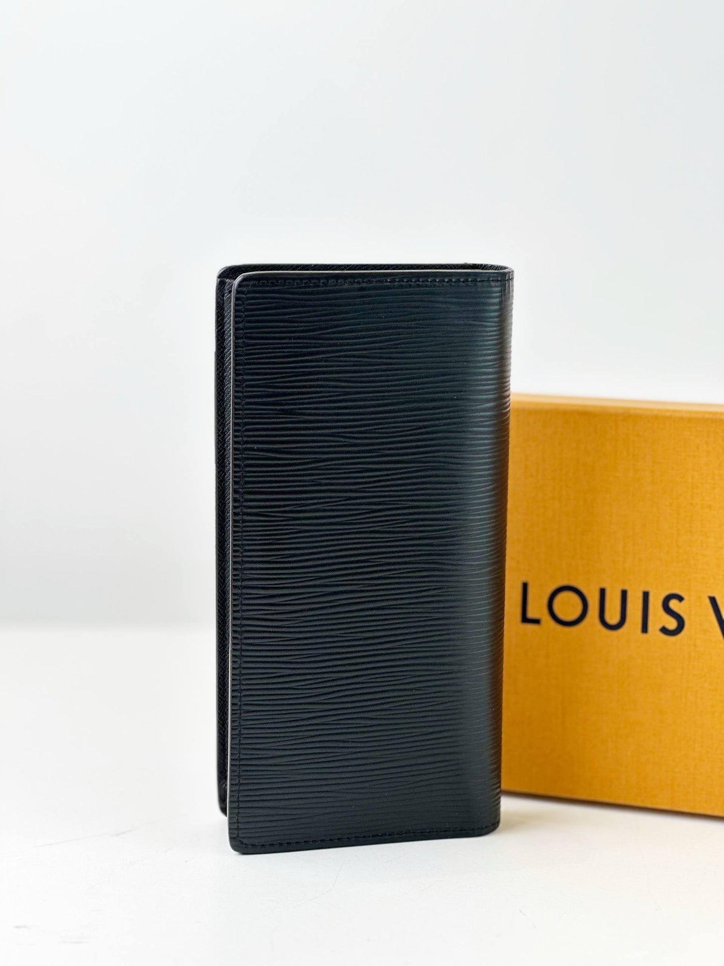 LOUIS VUITTON BRAZZA BLACK EPI LEATHER WALLET