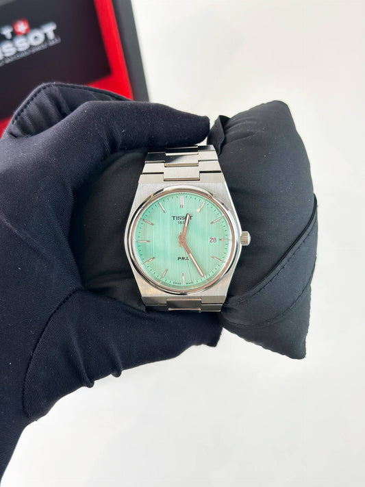 TISSOT PRX POWERMATIC 80 GREEN DIAL AUTOMATIC WATCH