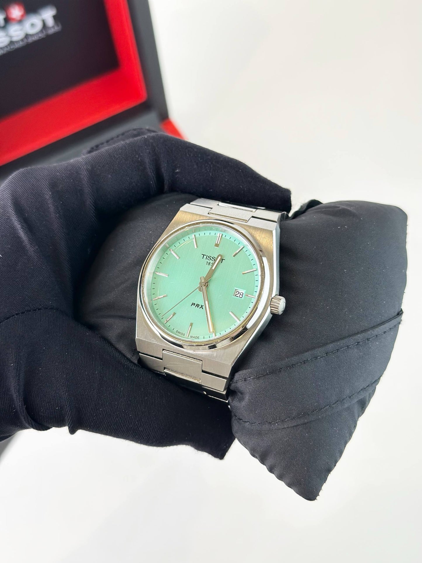 TISSOT PRX POWERMATIC 80 GREEN DIAL AUTOMATIC WATCH