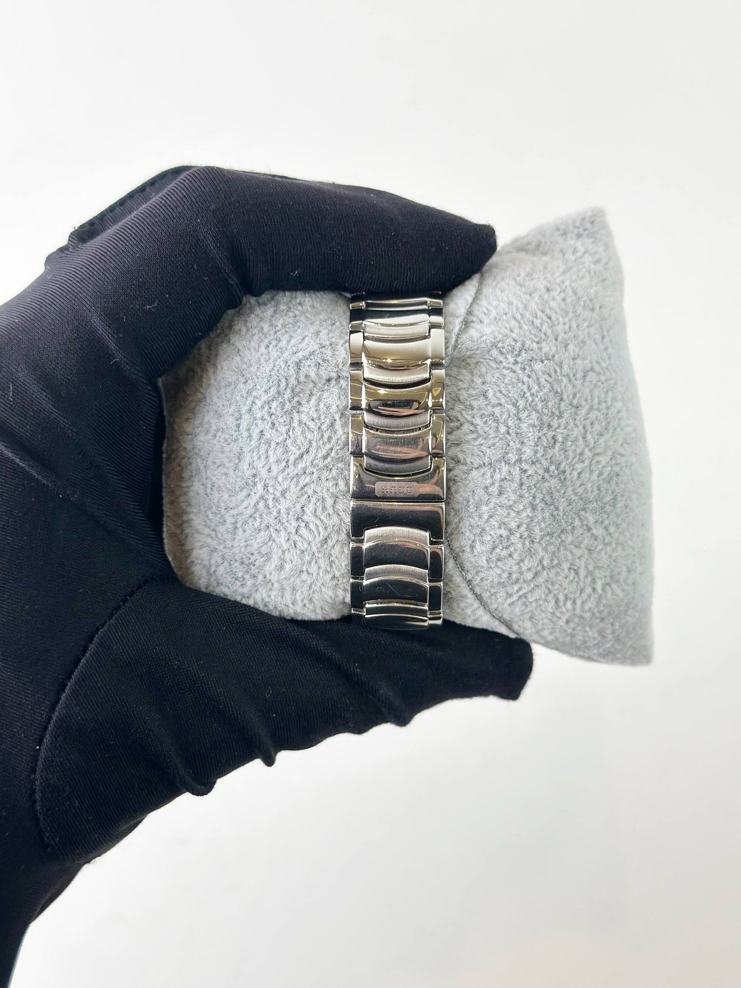 RADO INTEGRAL JUBILE BLACK DIAL DIAMOND SILVER STAINLESS STEEL WATCH