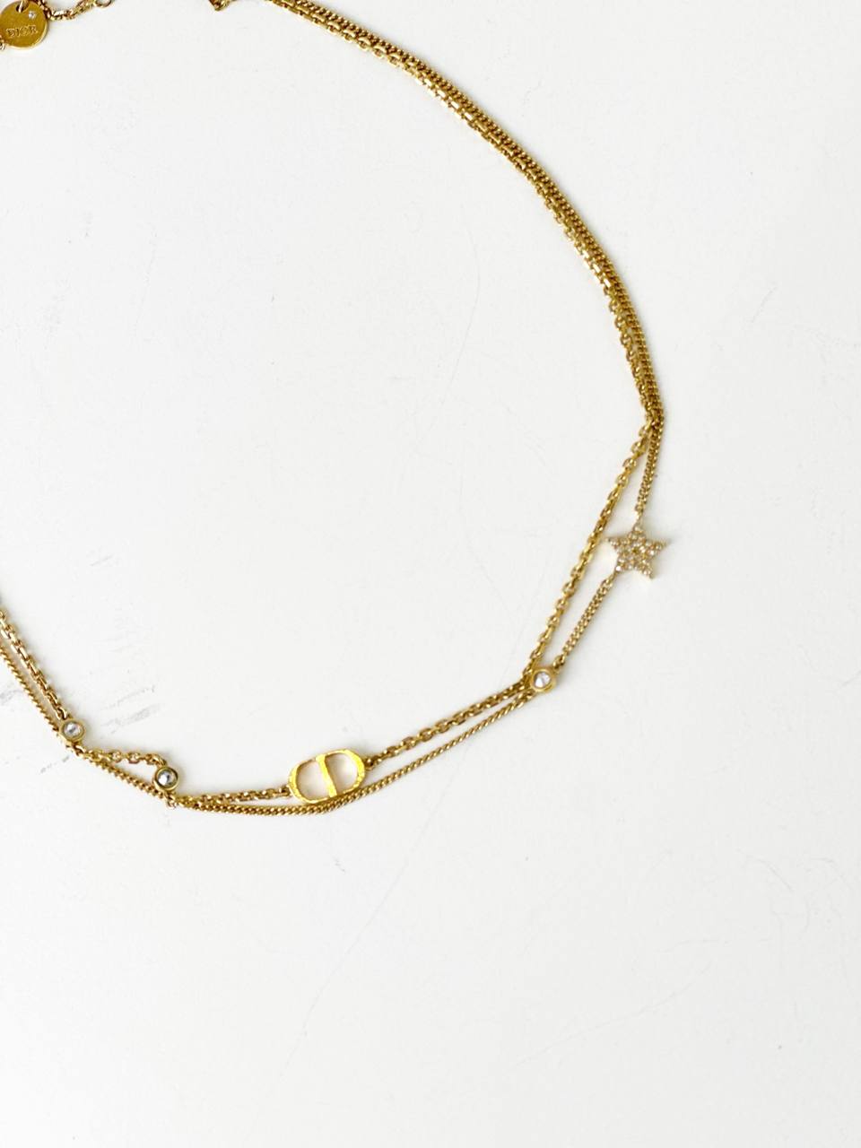 DIOR PETIT CD DOUBLE NECKLACE GHW