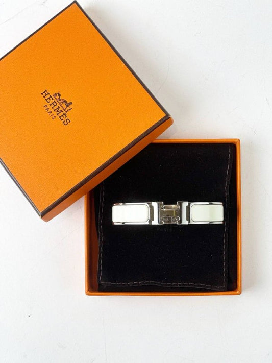 HERMES CLIC CLAC H CREAM BRACELET