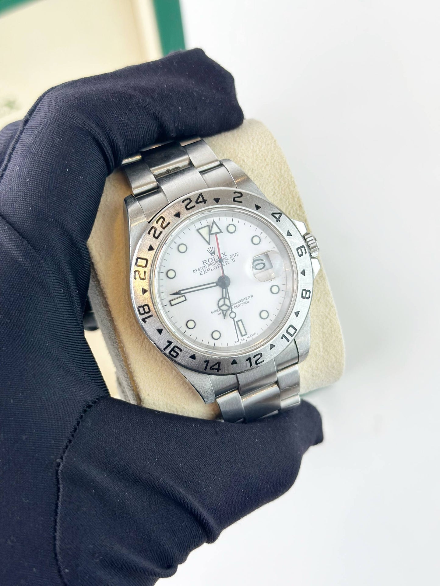 ROLEX EXPLORER II WHITE DIAL STAINLESS STEEL AUTOMATIC WATCH