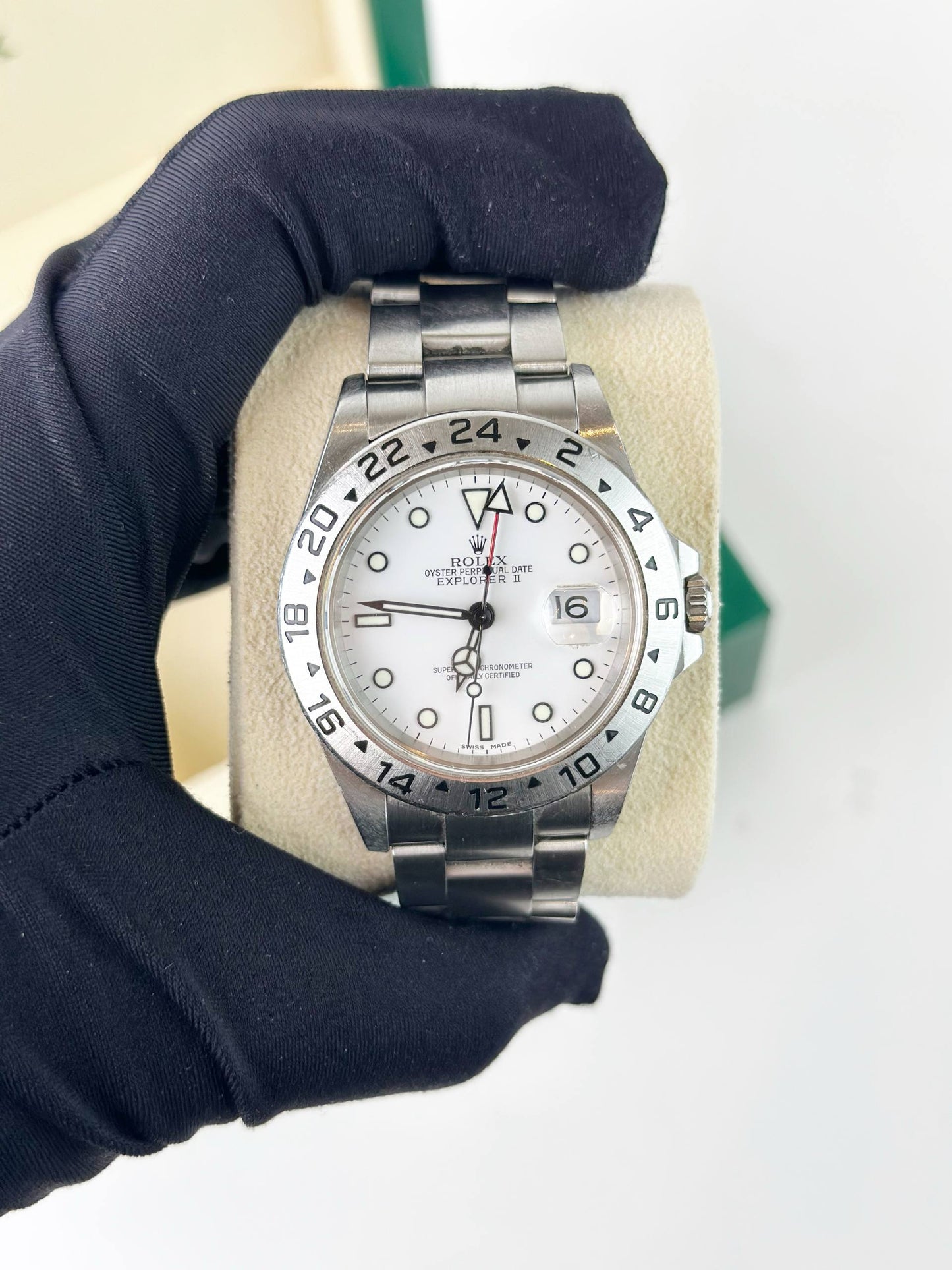 ROLEX EXPLORER II WHITE DIAL STAINLESS STEEL AUTOMATIC WATCH