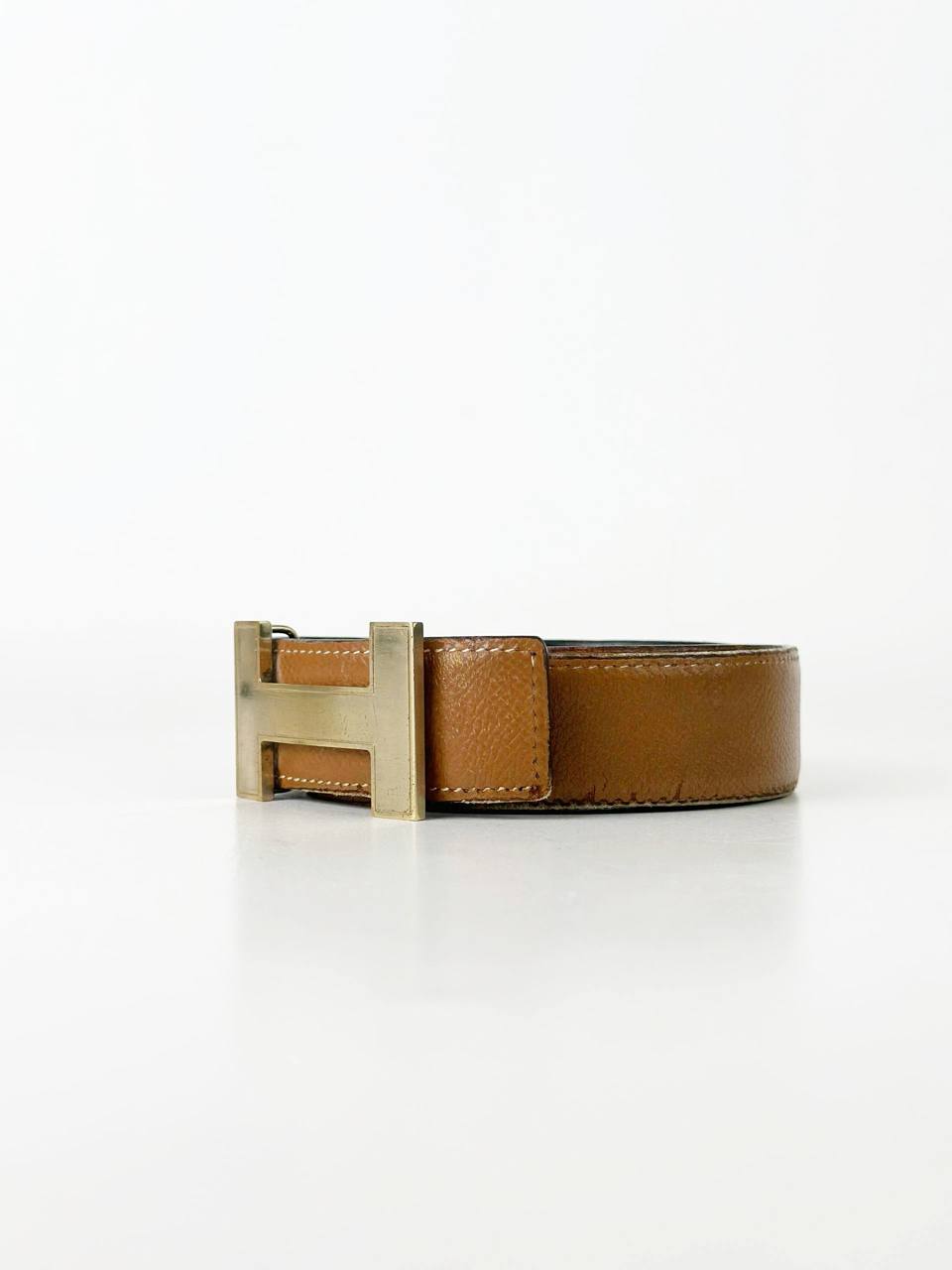 HERMES H TOUAREG GOLD REVERSIBLE LEATHER BELT