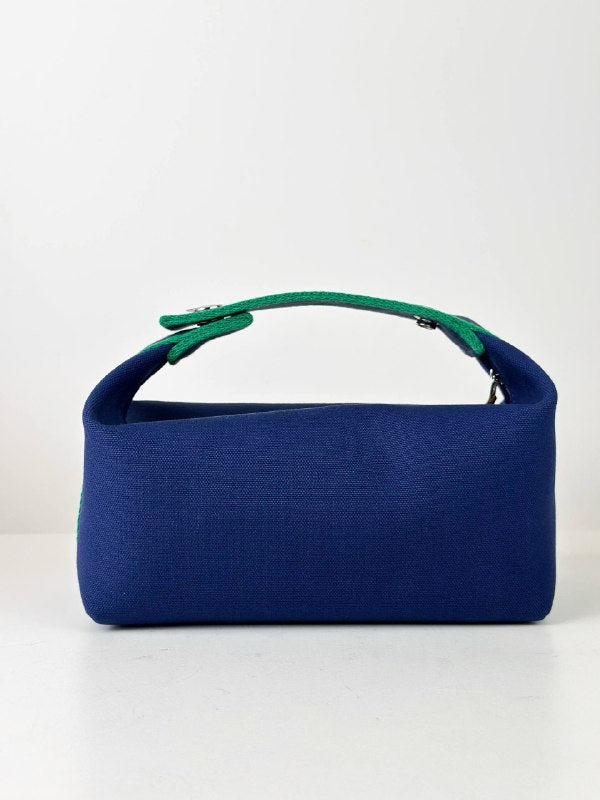 HERMES BRIDE A BRAC BLUE SMALL POUCH
