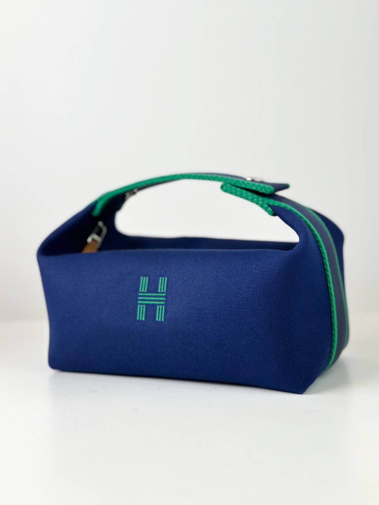 HERMES BRIDE A BRAC BLUE SMALL POUCH