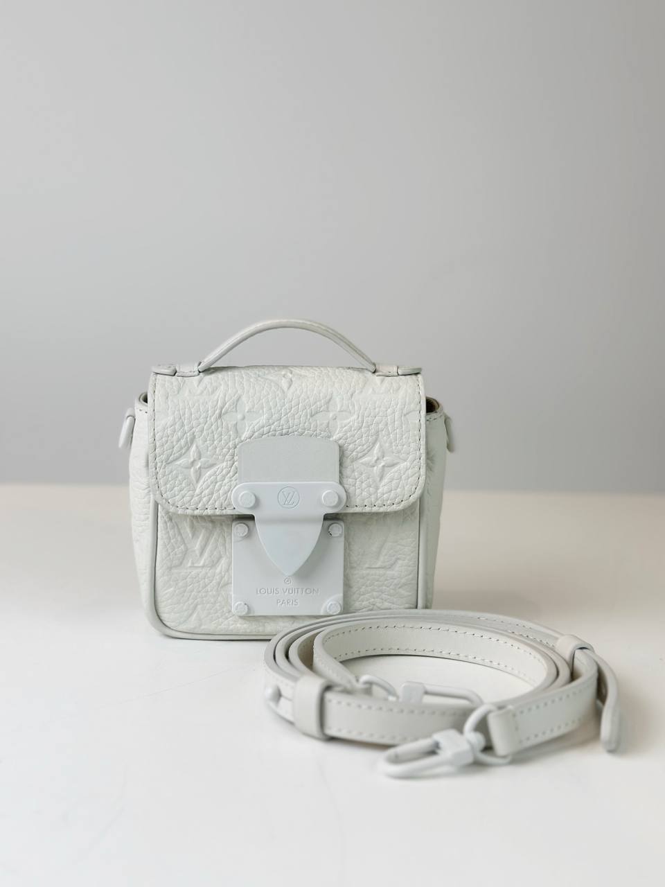 LOUIS VUITTON PICO S-LOCK MINI WHITE CROSSBODY BAG