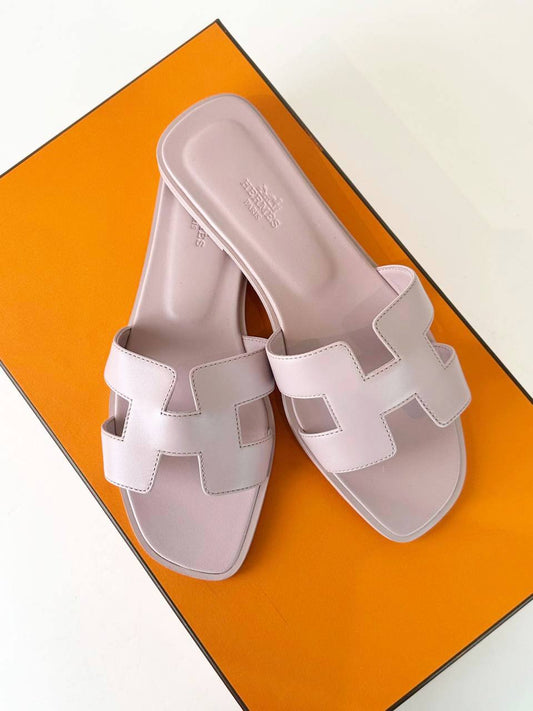 HERMES ORAN ROSE CANCAN SANDALS
