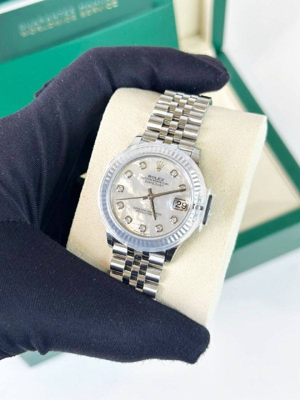 ROLEX DATEJUST 31 MOTHER OF PEARL DIAL JUBILEE AUTOMATIC WATCH