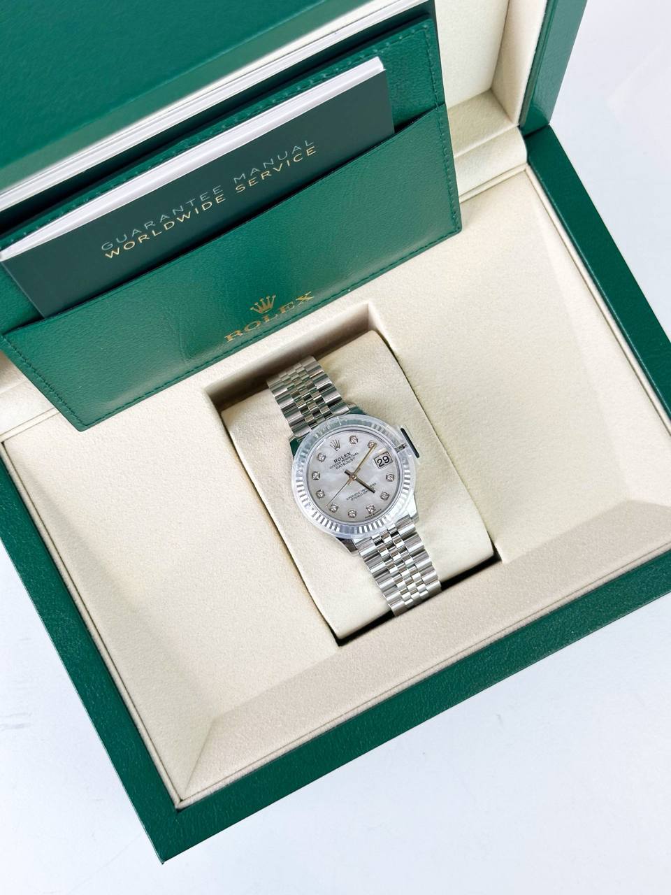 ROLEX DATEJUST 31 MOTHER OF PEARL DIAL JUBILEE AUTOMATIC WATCH