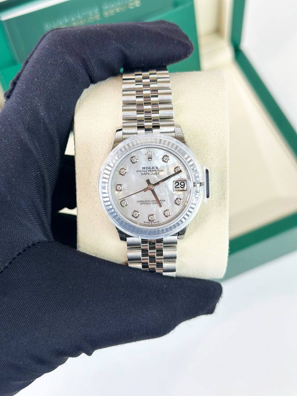 ROLEX DATEJUST 31 MOTHER OF PEARL DIAL JUBILEE AUTOMATIC WATCH