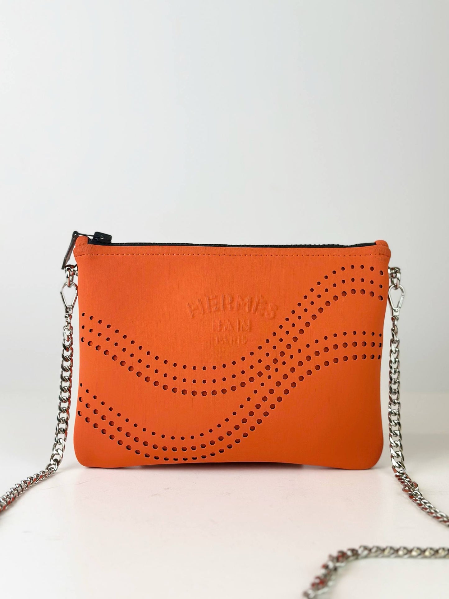 HERMES NEOBAIN WAVES CASE ORANGE POUCH