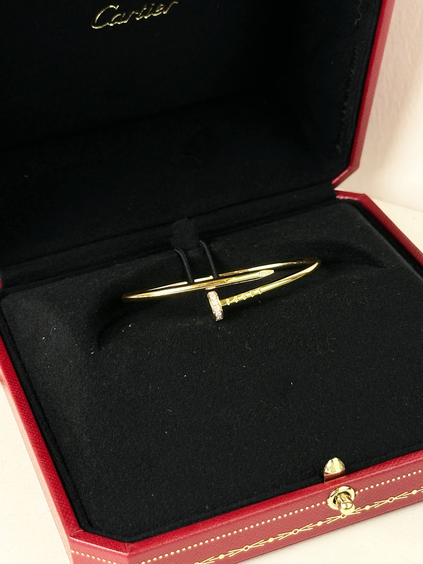 CARTIER JUSTE UN CLOU SMALL BRACELET 18K 750 YELLOW GOLD DIAMOND FULL SET