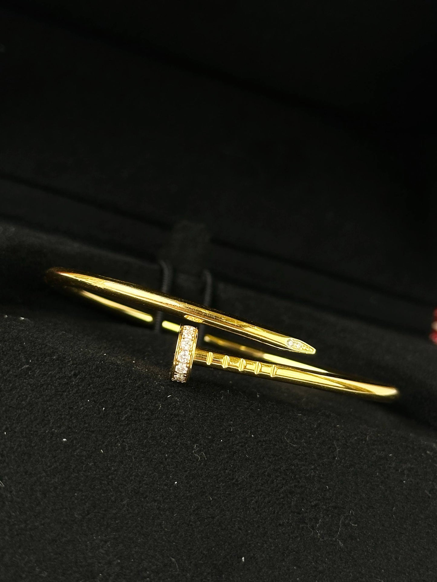 CARTIER JUSTE UN CLOU SMALL BRACELET 18K 750 YELLOW GOLD DIAMOND FULL SET