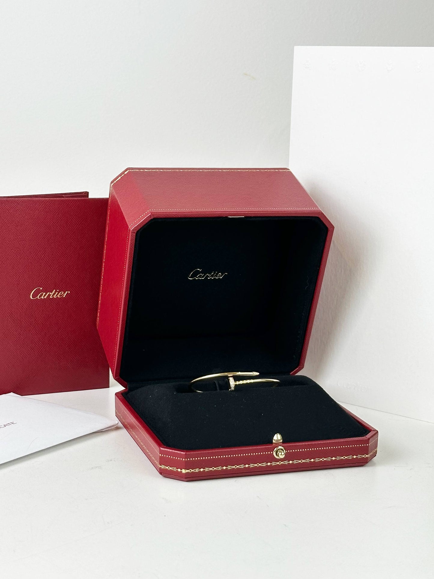 CARTIER JUSTE UN CLOU SMALL BRACELET 18K 750 YELLOW GOLD DIAMOND FULL SET