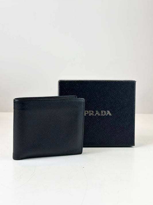 PRADA SAFFIANO LEATHER BLACK WALLET
