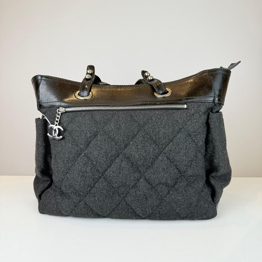 Chanel Large Wool Paris-Biarritz Tote Bag