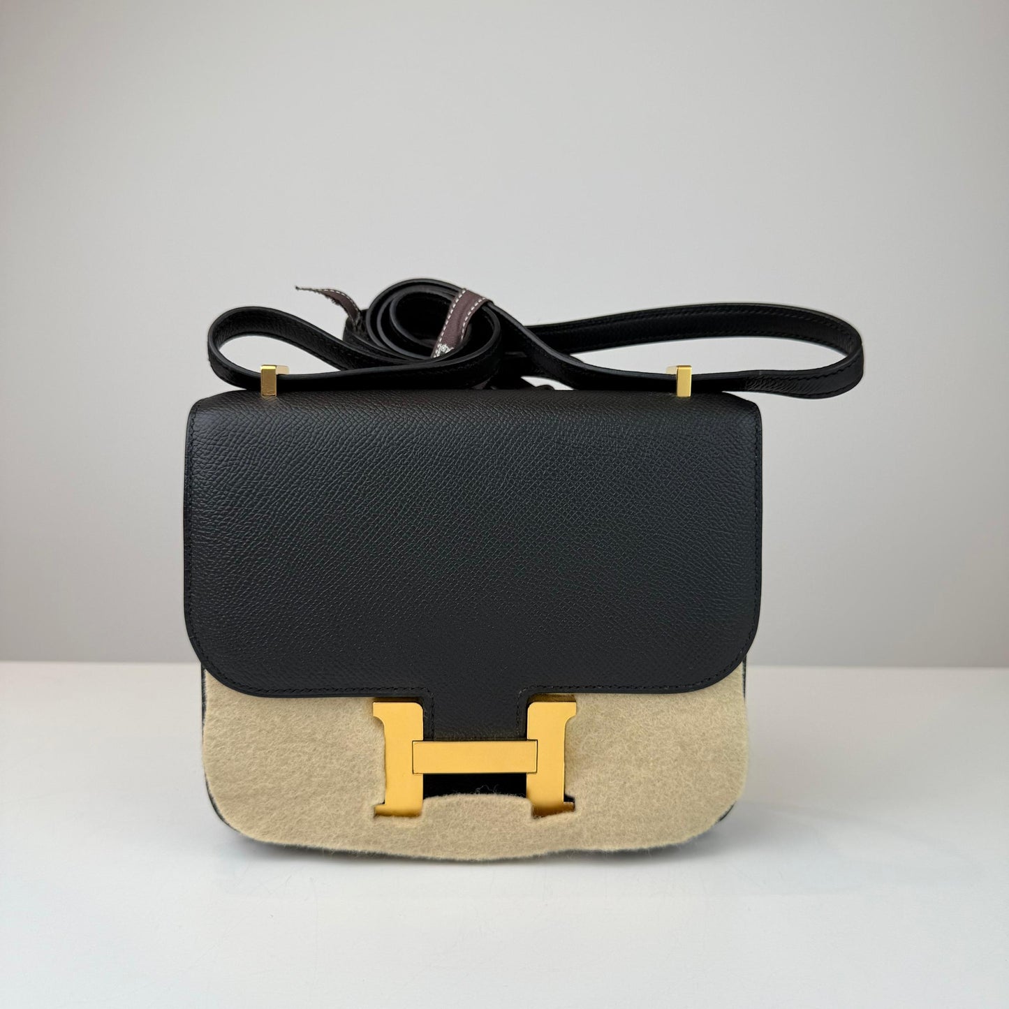 Hermes Constance 18 Black Epsom with Gold Hardware